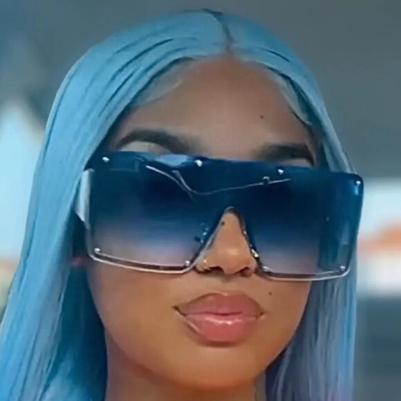 Oversized Flat Top Square Women's Sunglasses - Picture 8 of 8